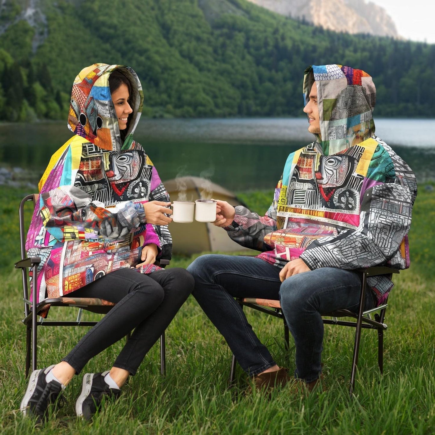 Quilt-inspired Snug Hoodie Gift Idea HOO-DESIGN.SHOP