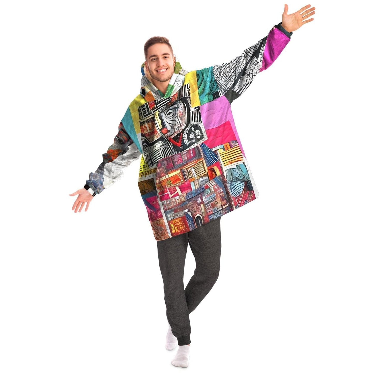 Quilt-inspired Snug Hoodie Gift Idea HOO-DESIGN.SHOP