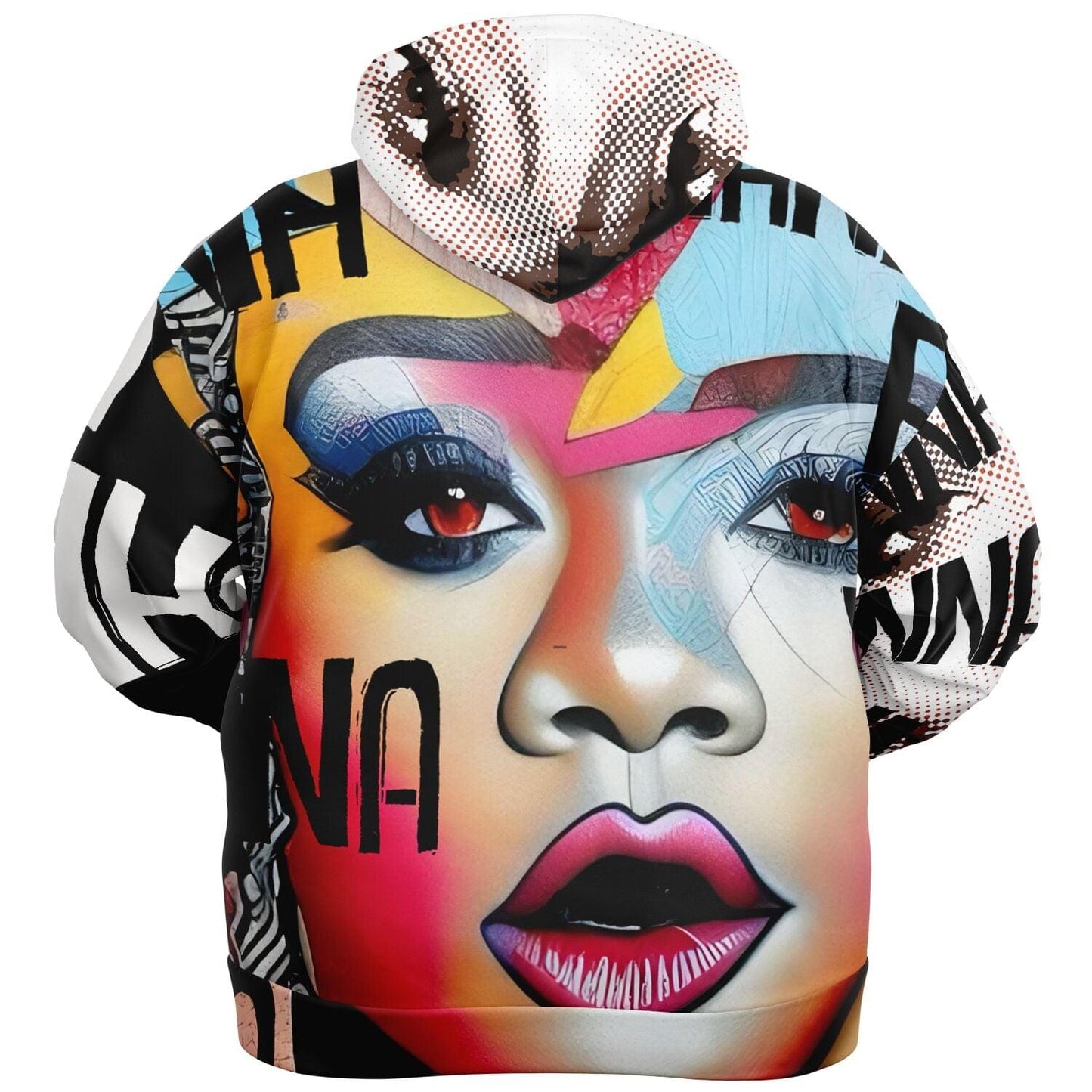 Rihanna Drawing Portrait Plus-Size Zip Up Hoodie HOO-DESIGN.SHOP