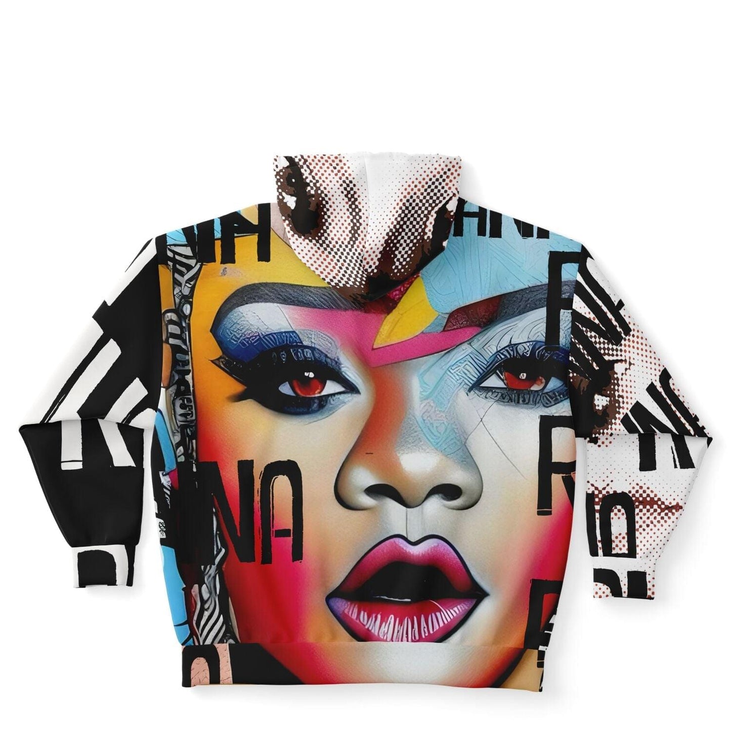 Rihanna Drawing Portrait Plus-Size Zip Up Hoodie HOO-DESIGN.SHOP