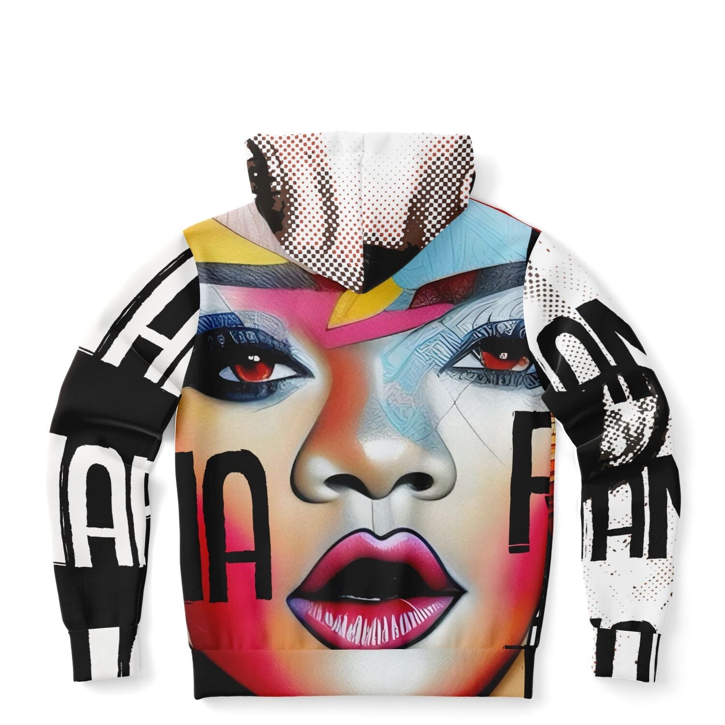 Rihanna Drawing Portrait Street Style Zip-Up Hoodie HOO-DESIGN SHOP