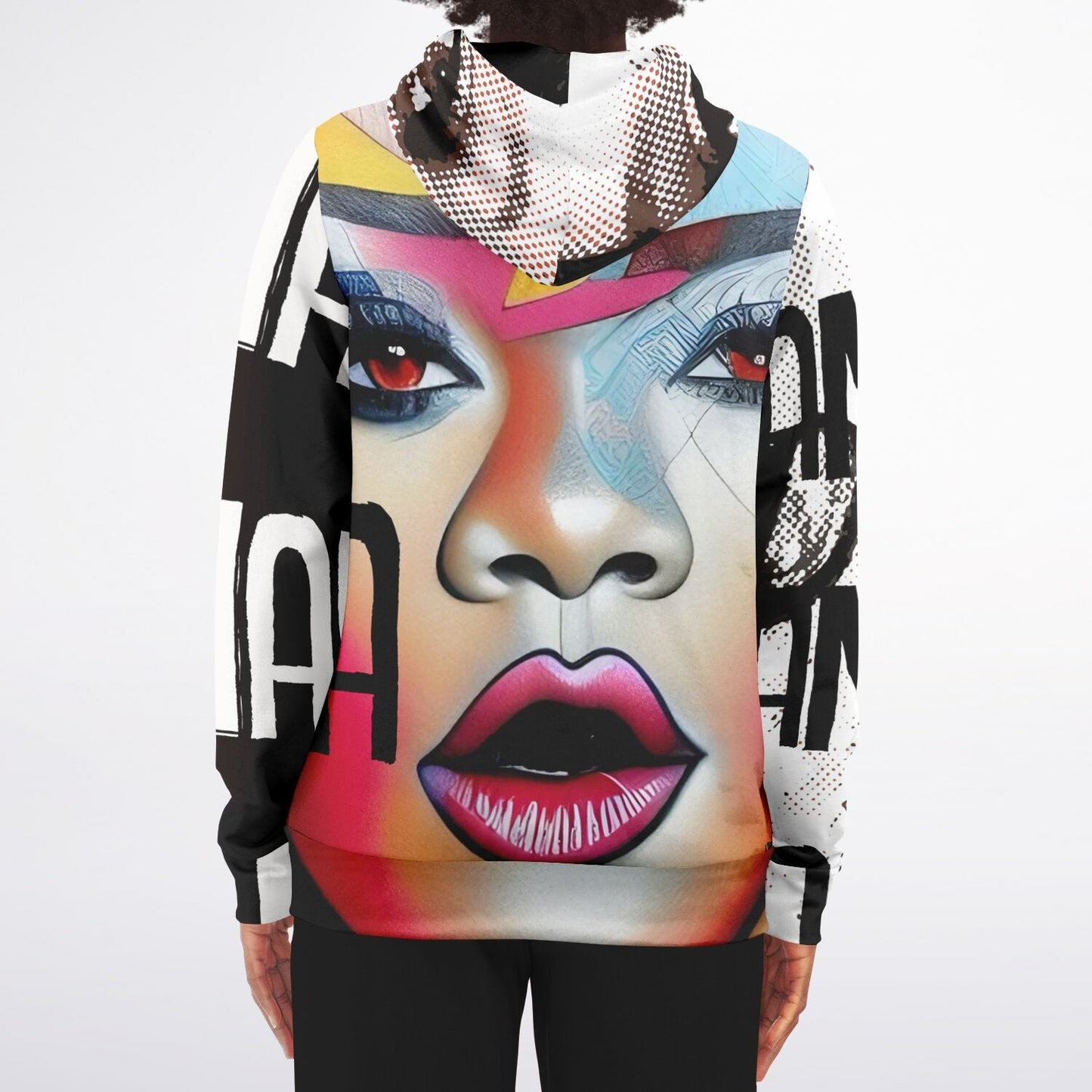Rihanna Drawing Portrait Street Style Zip-Up Hoodie HOO-DESIGN SHOP
