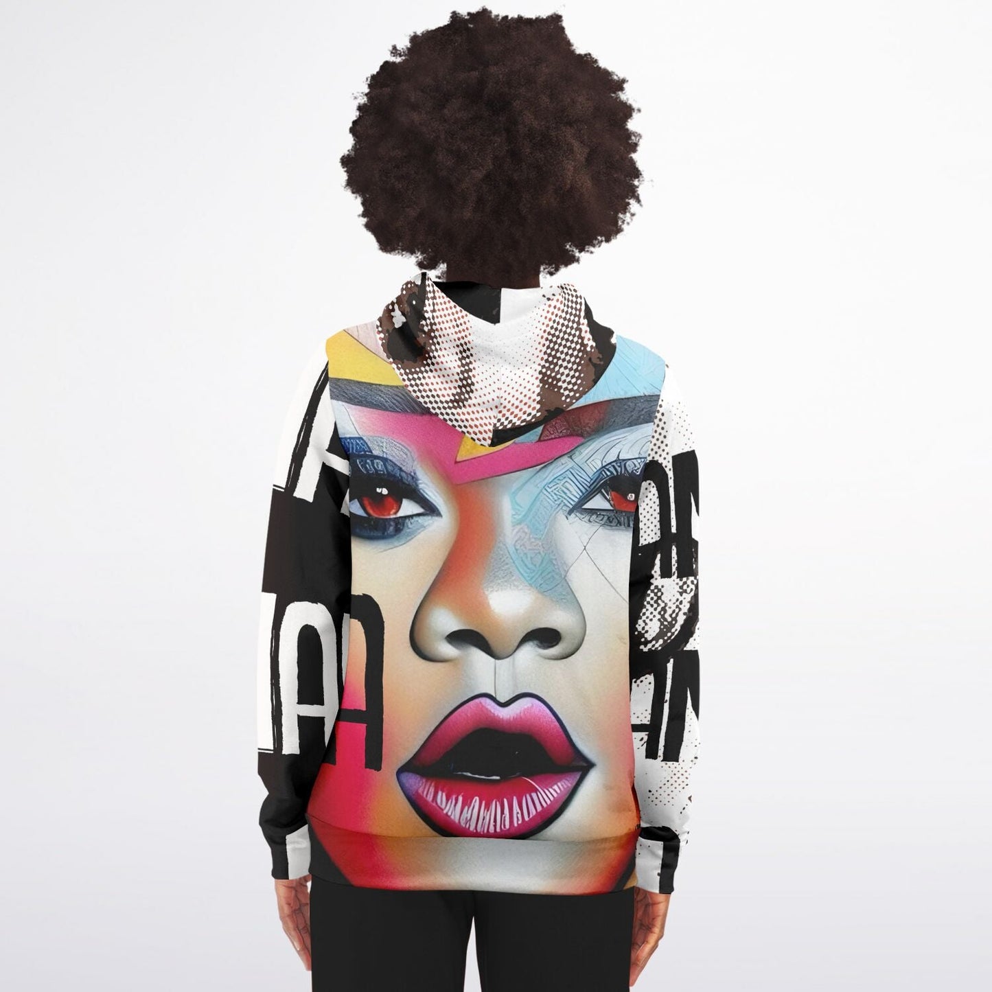 Rihanna Drawing Portrait Street Style Zip-Up Hoodie HOO-DESIGN SHOP