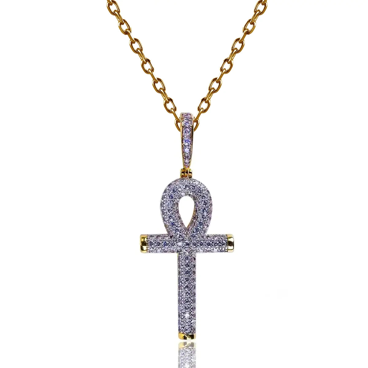 Hip Hop Moissanite Cross Pendants With Certificate Charm Jewelry 100% 925 Sterling Silver