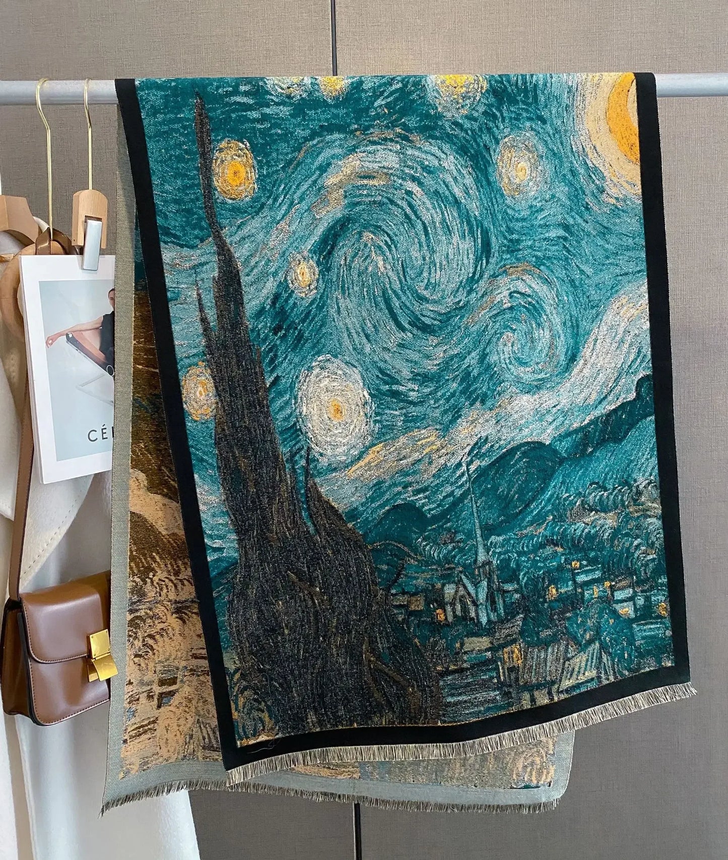 Scarf Women Warm Shawl Wraps European Masters Impressionists