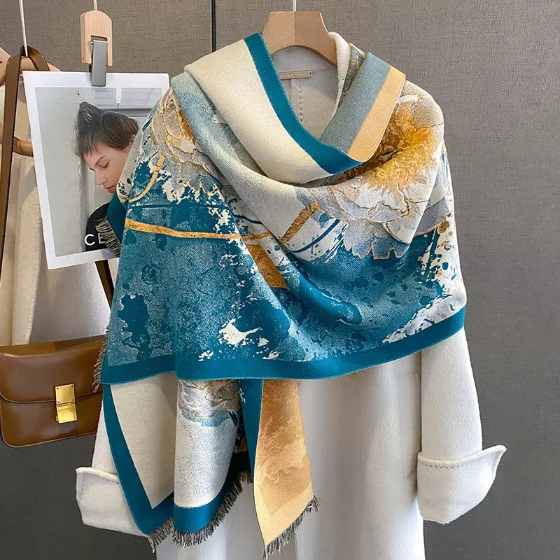 Scarf Women Warm Shawl Wraps European Masters Impressionists
