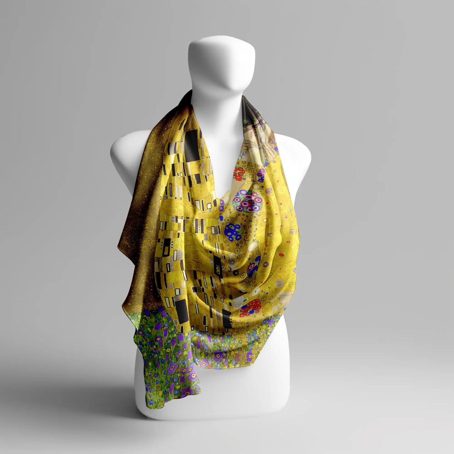 Gustav Klimt The Kiss Chiffon Scarf