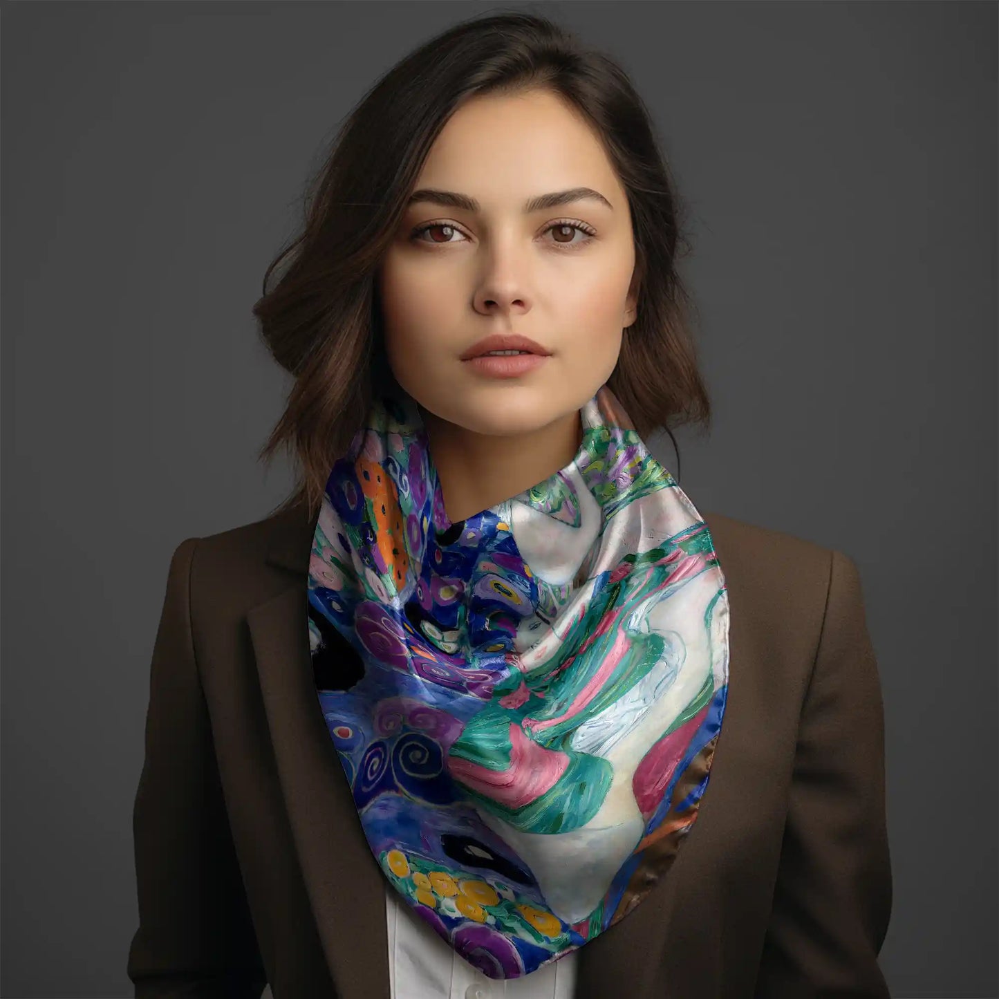 The Virgen 2 Klimt Chiffon Scarf