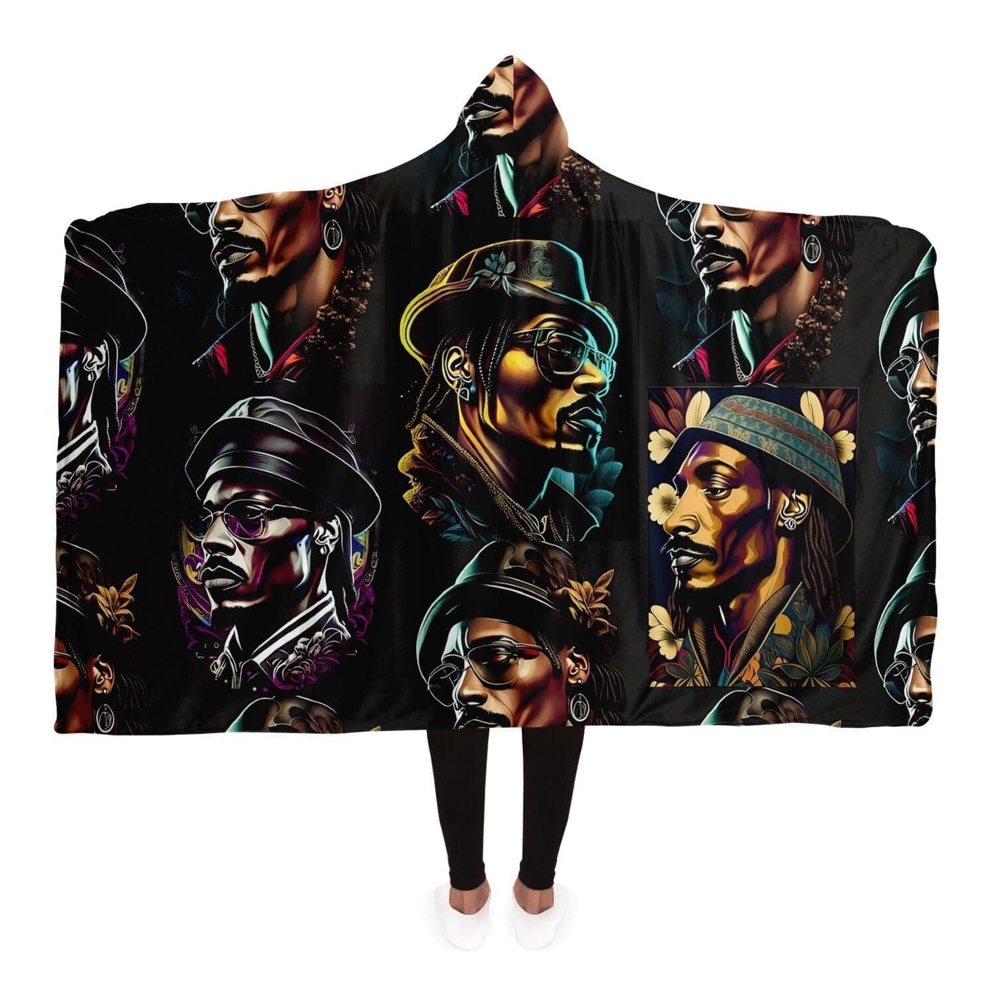 Snoop Dogg Art Hooded Blanket Gift Idea HOO-DESIGN.SHOP