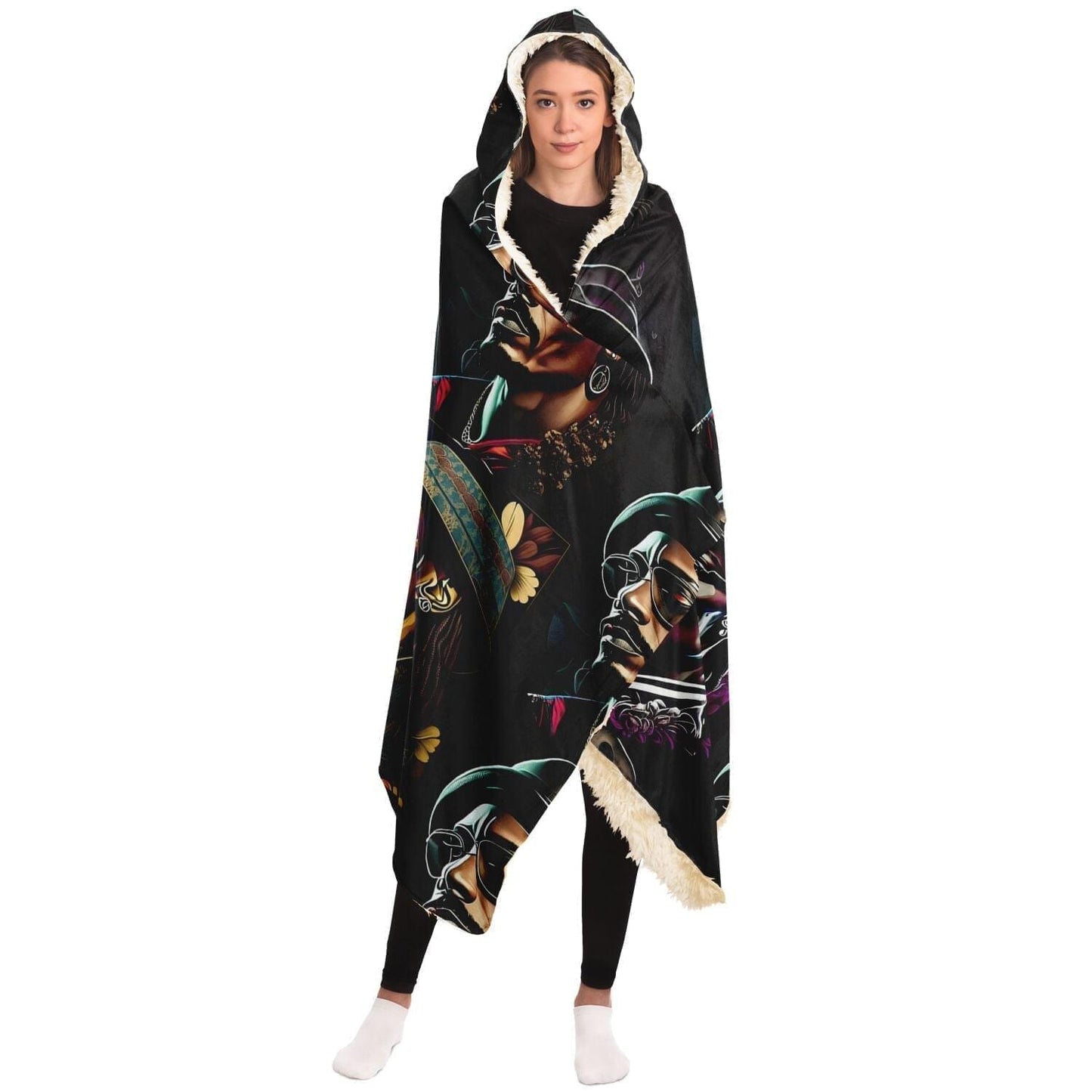 Snoop Dogg Art Hooded Blanket Gift Idea HOO-DESIGN.SHOP