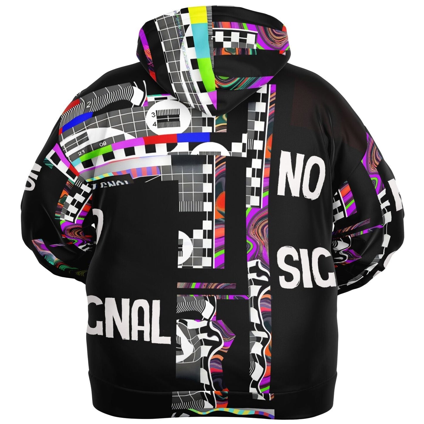 TV Screen Glitch Psychedelic Aesthetic Plus-size Ziphoodie HOO-DESIGN SHOP
