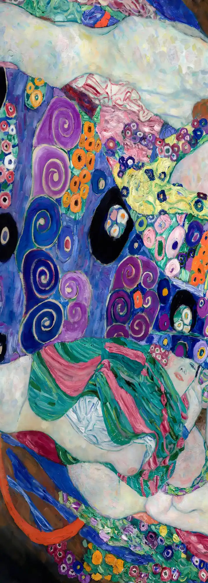 The Virgen detail Klimt Chiffon Scarf