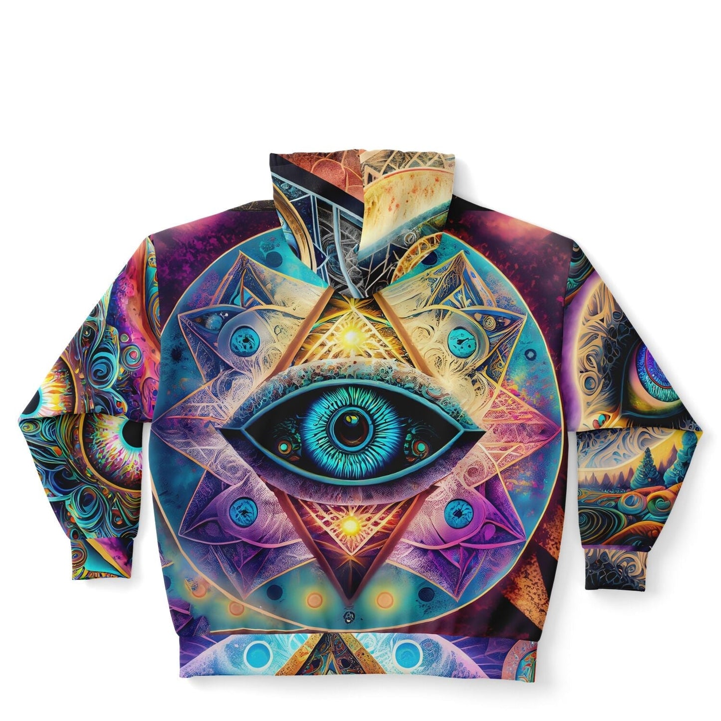 Trippy Psychadelic Cosmic Eye Athletic Hoodie! Spiritual Aesthetic Art HOO-DESIGN.SHOP