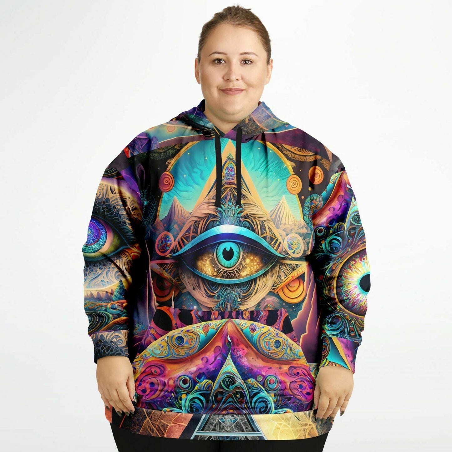 Trippy Psychadelic Cosmic Eye Athletic Hoodie! Spiritual Aesthetic Art HOO-DESIGN.SHOP