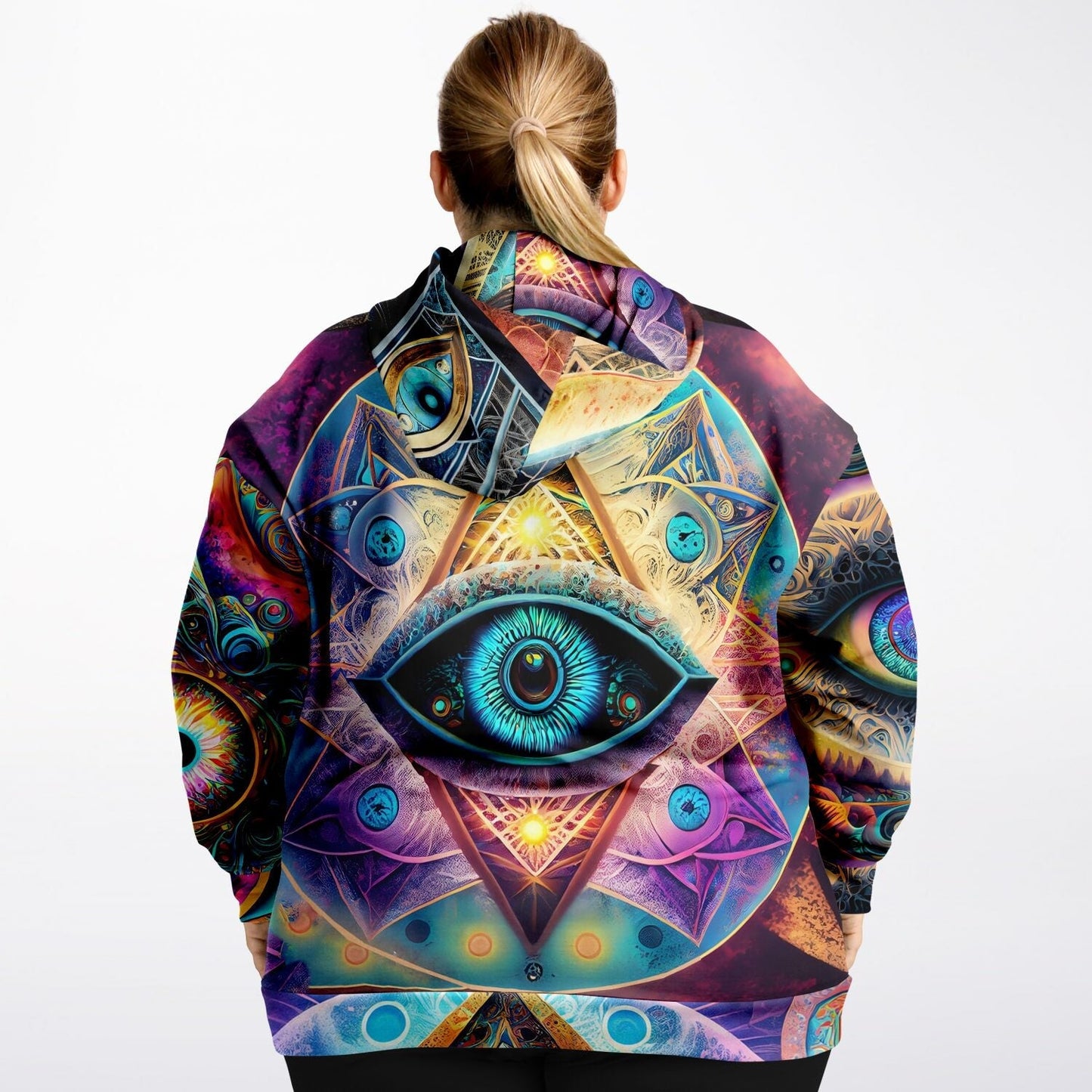 Trippy Psychadelic Cosmic Eye Athletic Hoodie! Spiritual Aesthetic Art HOO-DESIGN.SHOP
