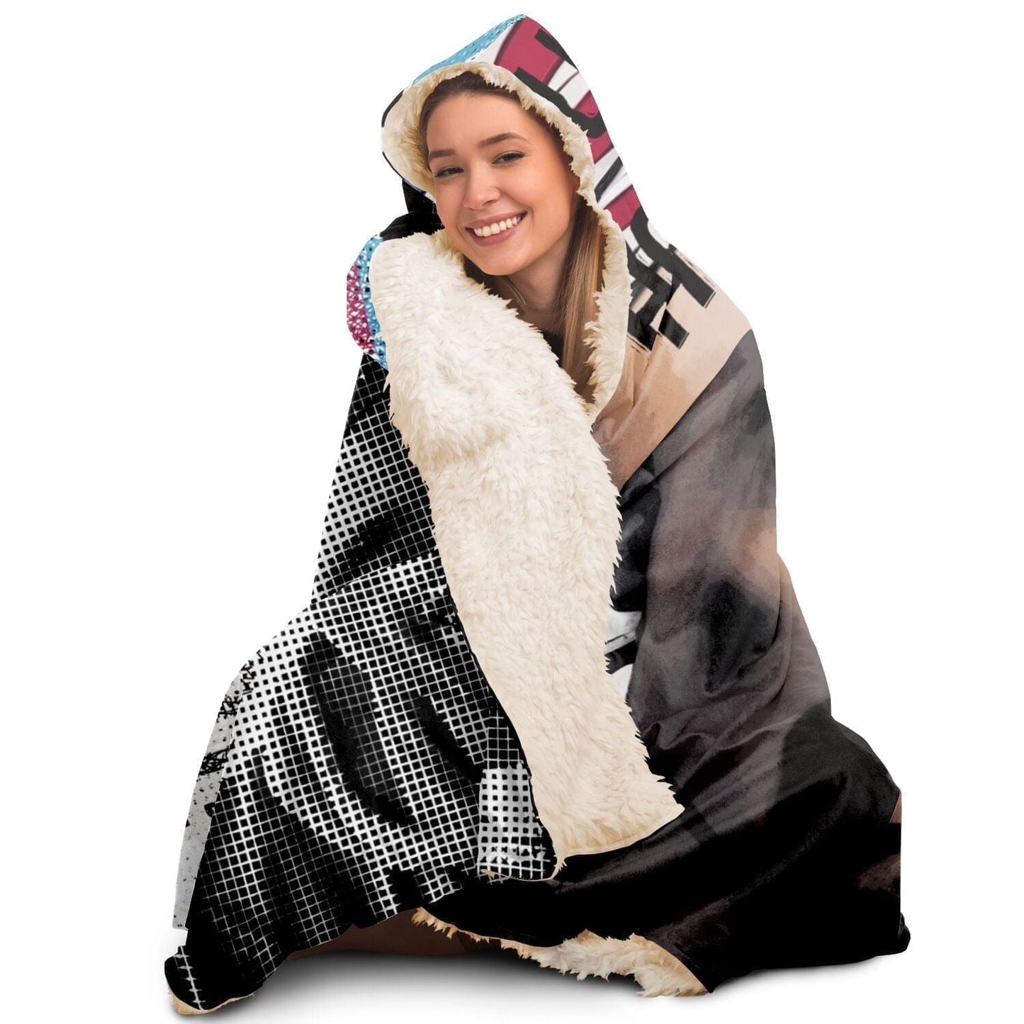 Tupac Shakur Drawing Hooded Blanket HOO-DESIGN.SHOP