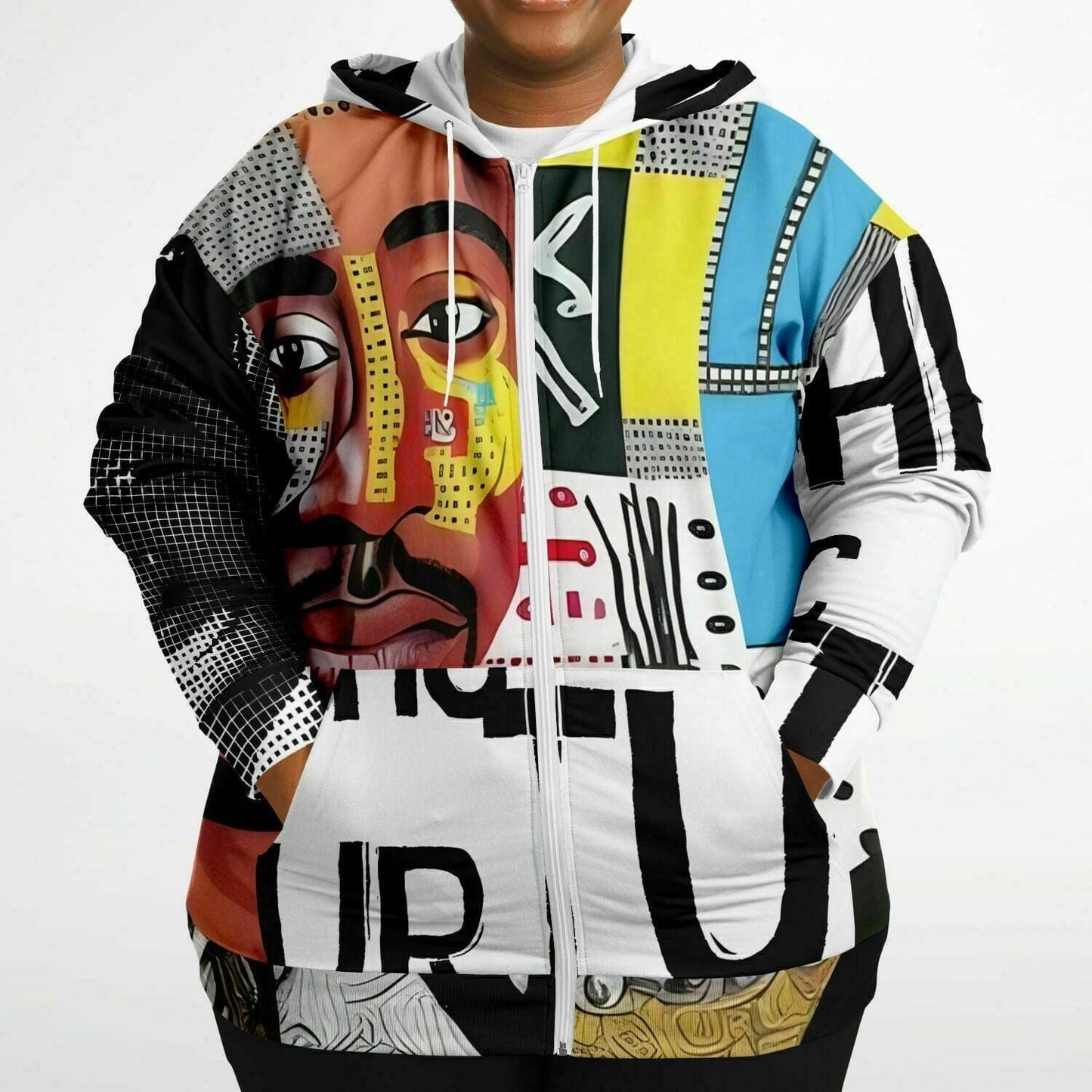 Tupac Shakur Drawing UNISEX Plus-size Zip Hoodie HOO-DESIGN.SHOP