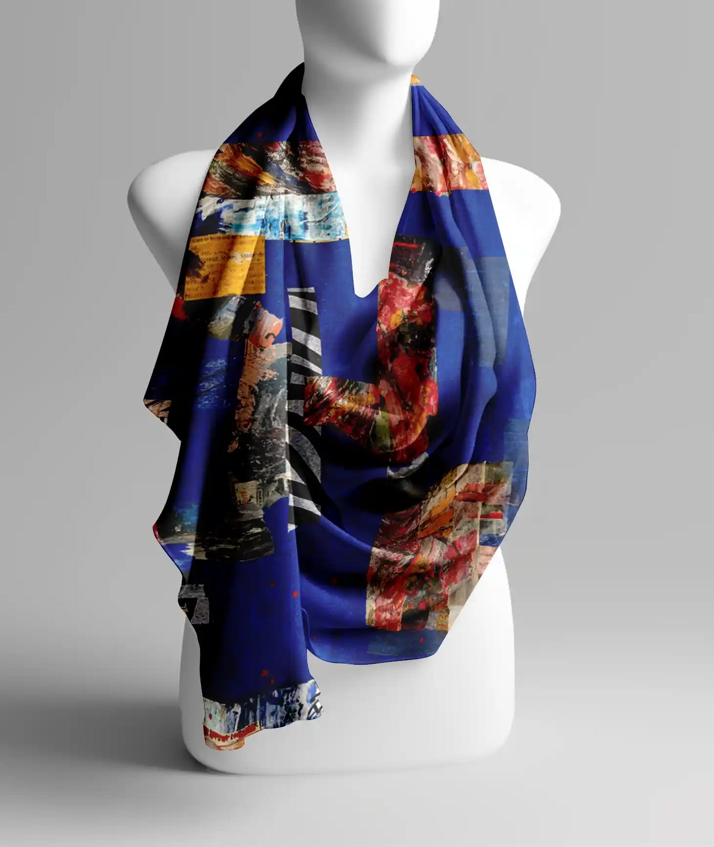 Pure Silk Scarf Ultramarine Blue