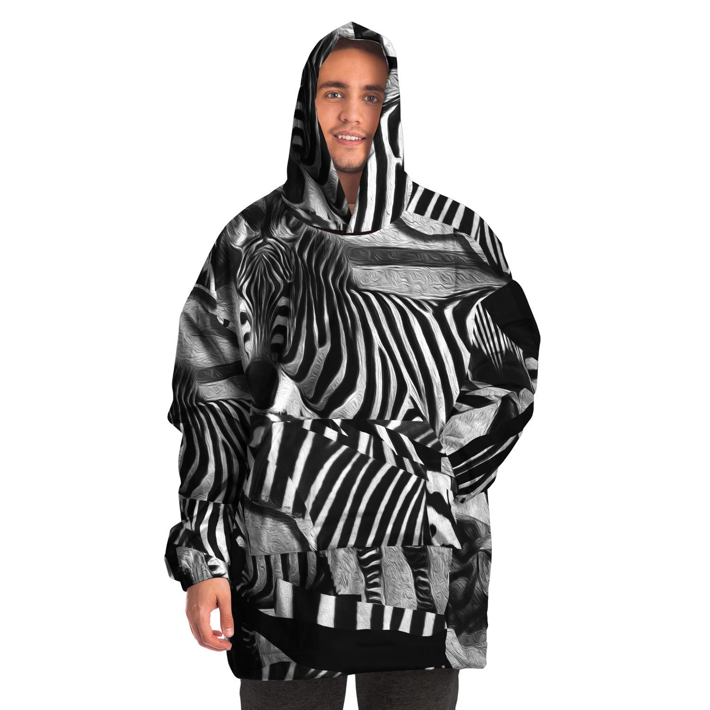 Zebra Artwork Snug Hoodie Gift Idea HOO-DESIGN.SHOP