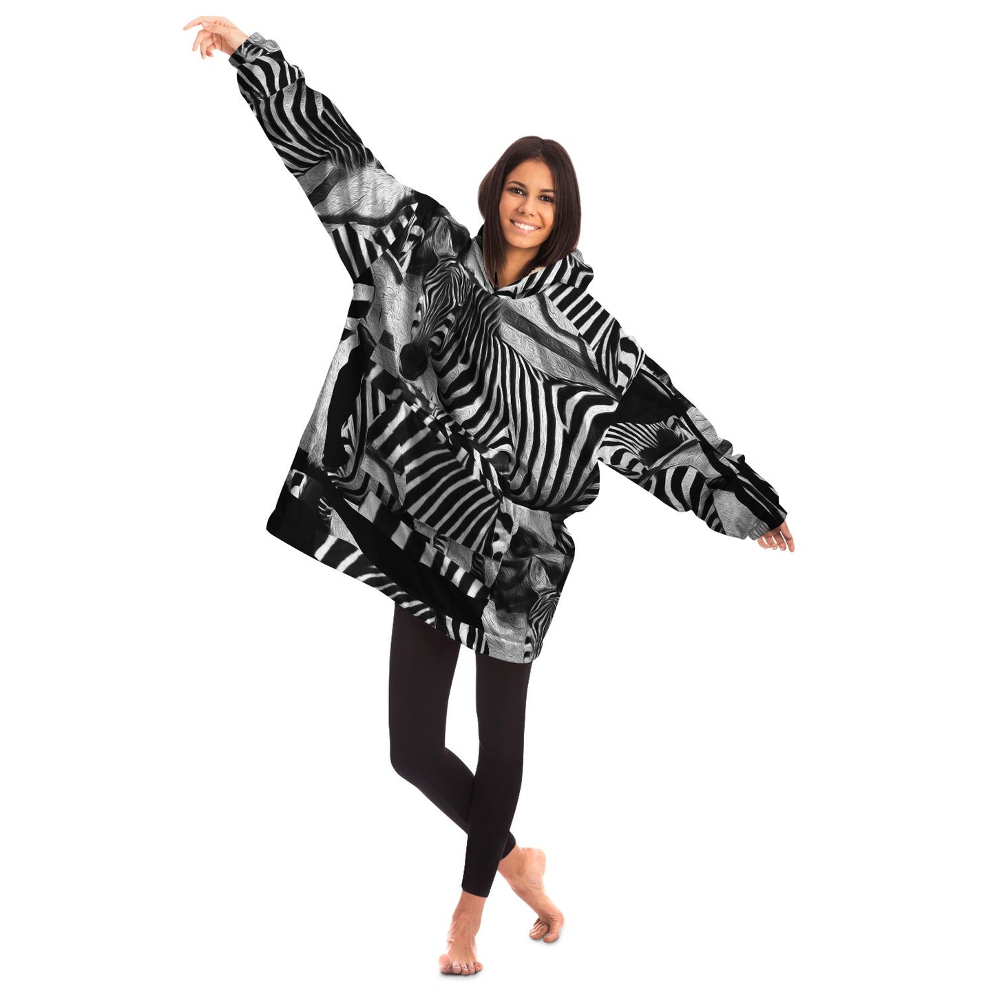 Zebra Artwork Snug Hoodie Gift Idea HOO-DESIGN.SHOP