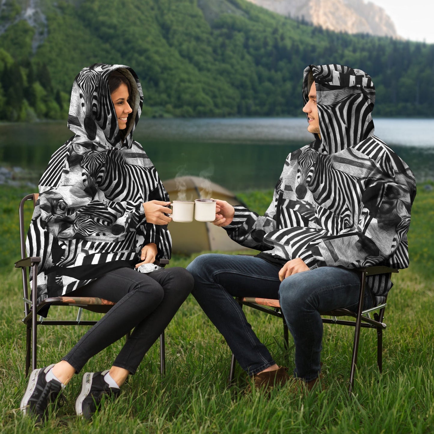 Zebra Artwork Snug Hoodie Gift Idea HOO-DESIGN.SHOP