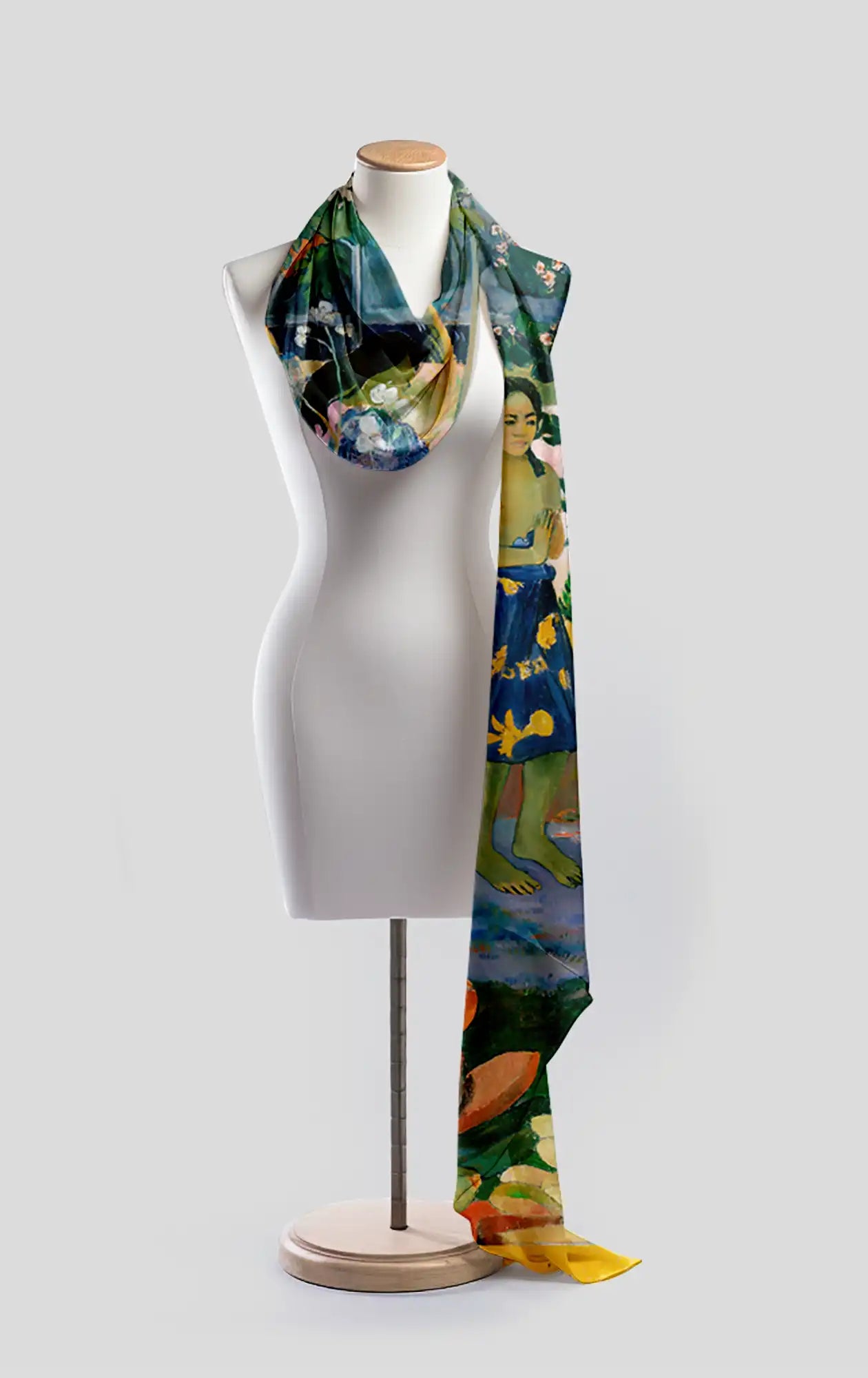 Chiffon Scarf La Orana Maria detail by Paul Gauguin