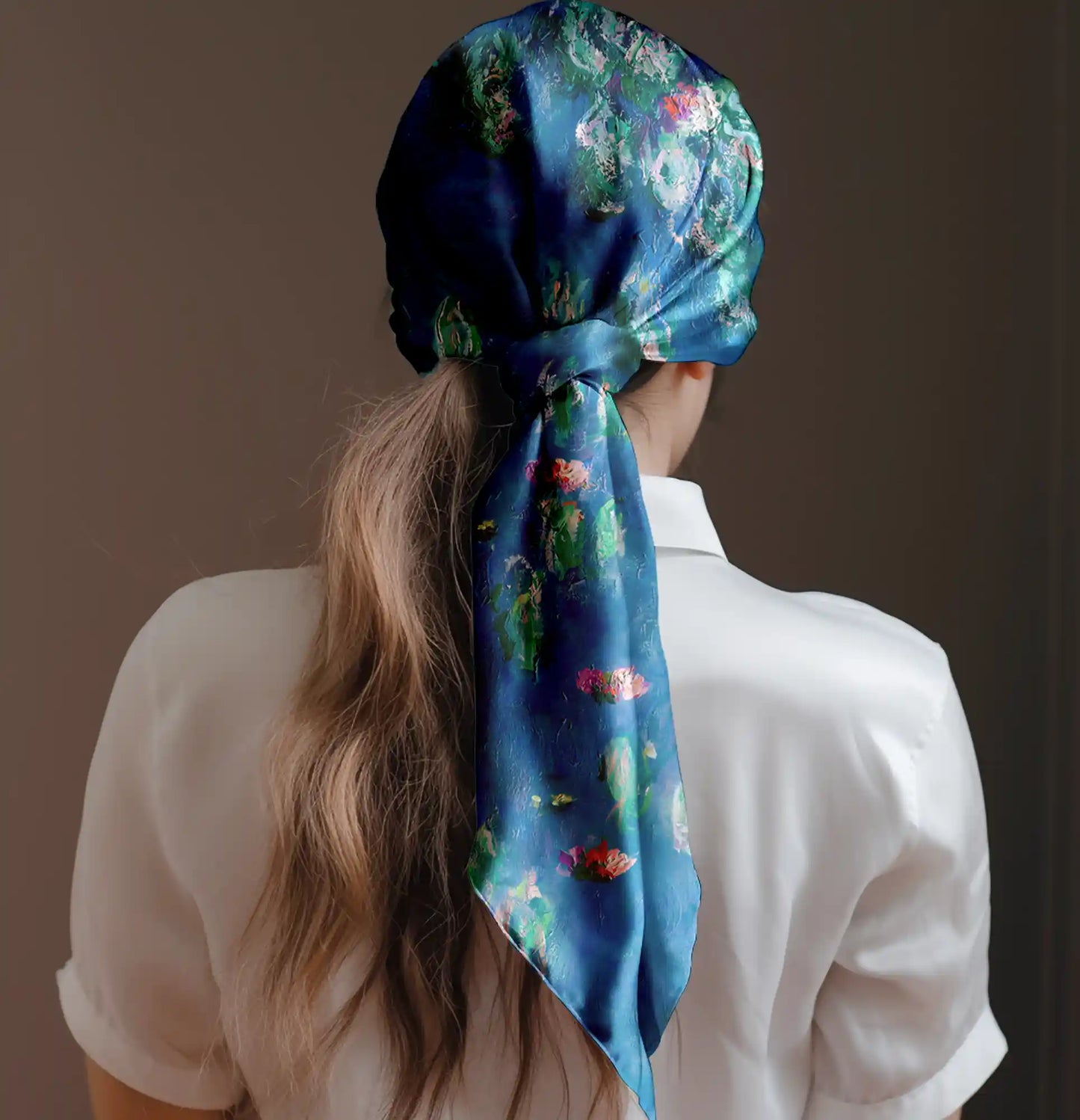 Water Lilies Claude Monet Chiffon Scarf