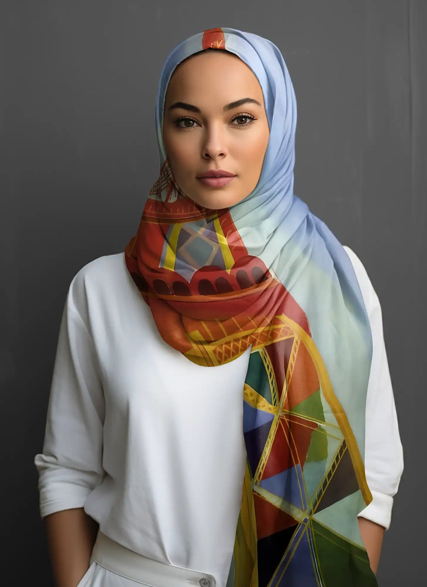 Robert Delauney La Tour Eiffel Chiffon Scarf