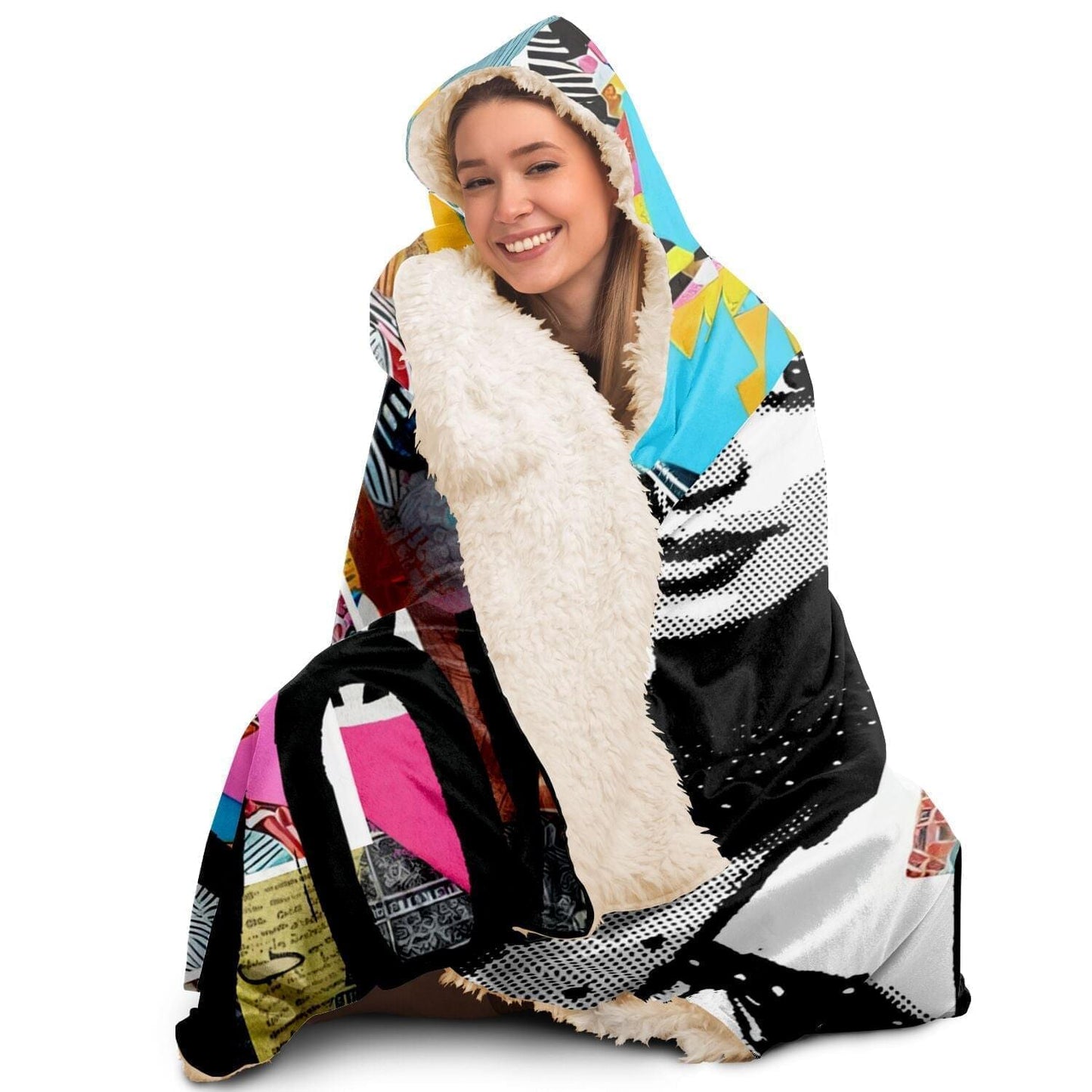 Beyoncé Pop Star Drawing Hooded Blanket Hoo-design