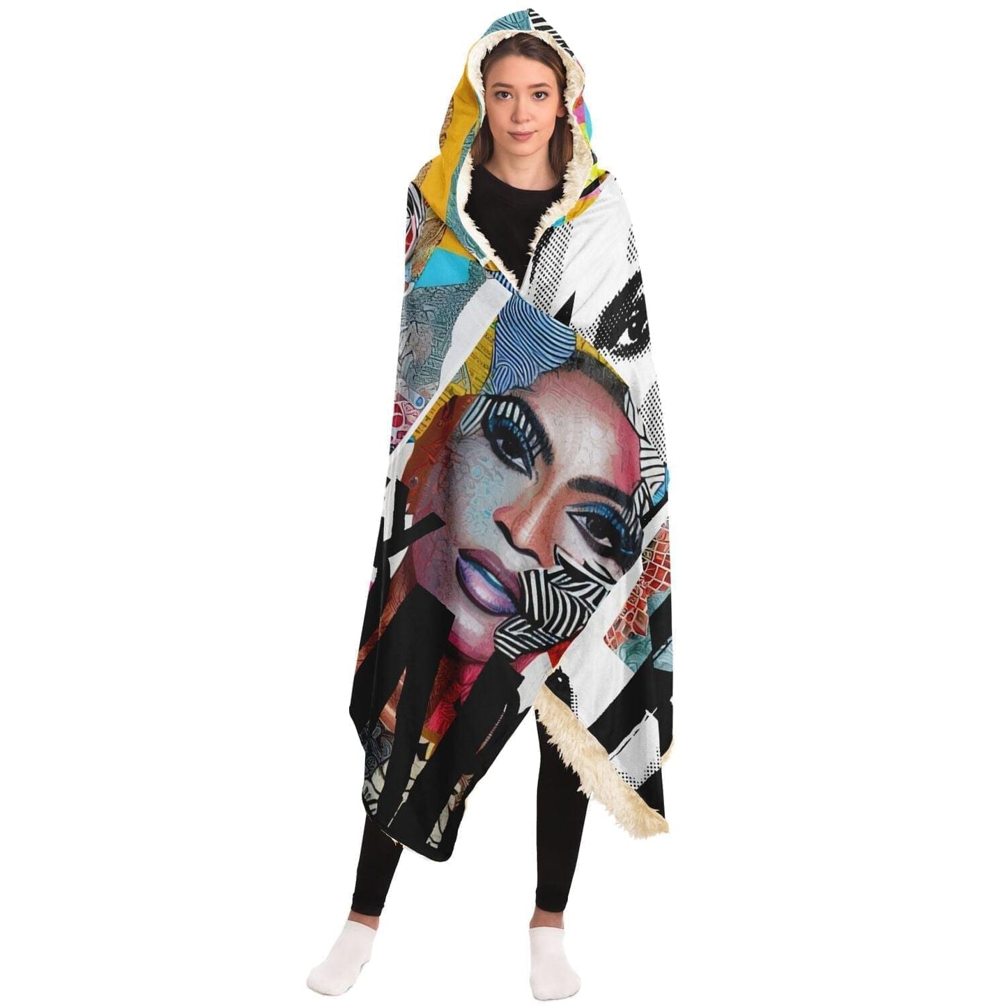 Beyoncé Pop Star Drawing Hooded Blanket Hoo-design