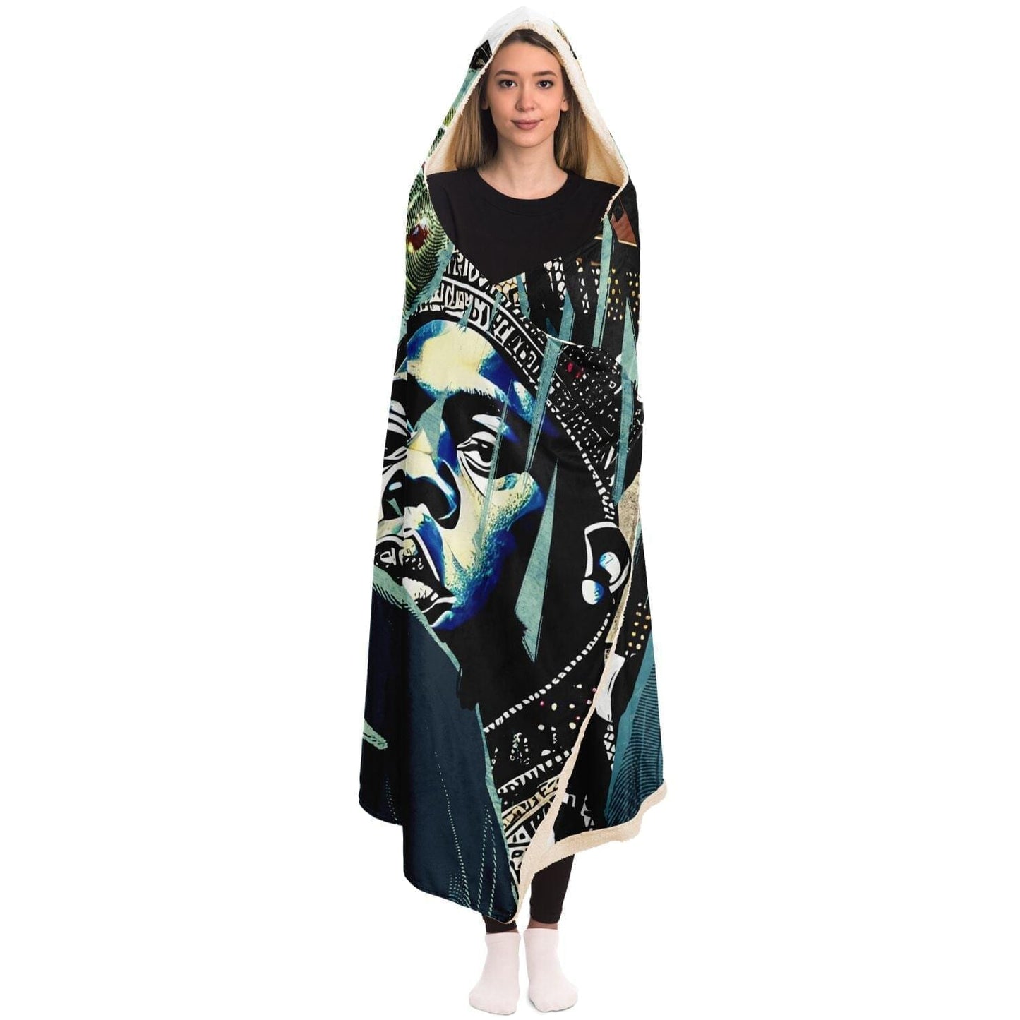 BIG N.O.T.O.R.I.O.U.S Crown Hip Hop Icon Hooded Blanket HOO-DESIGN.SHOP