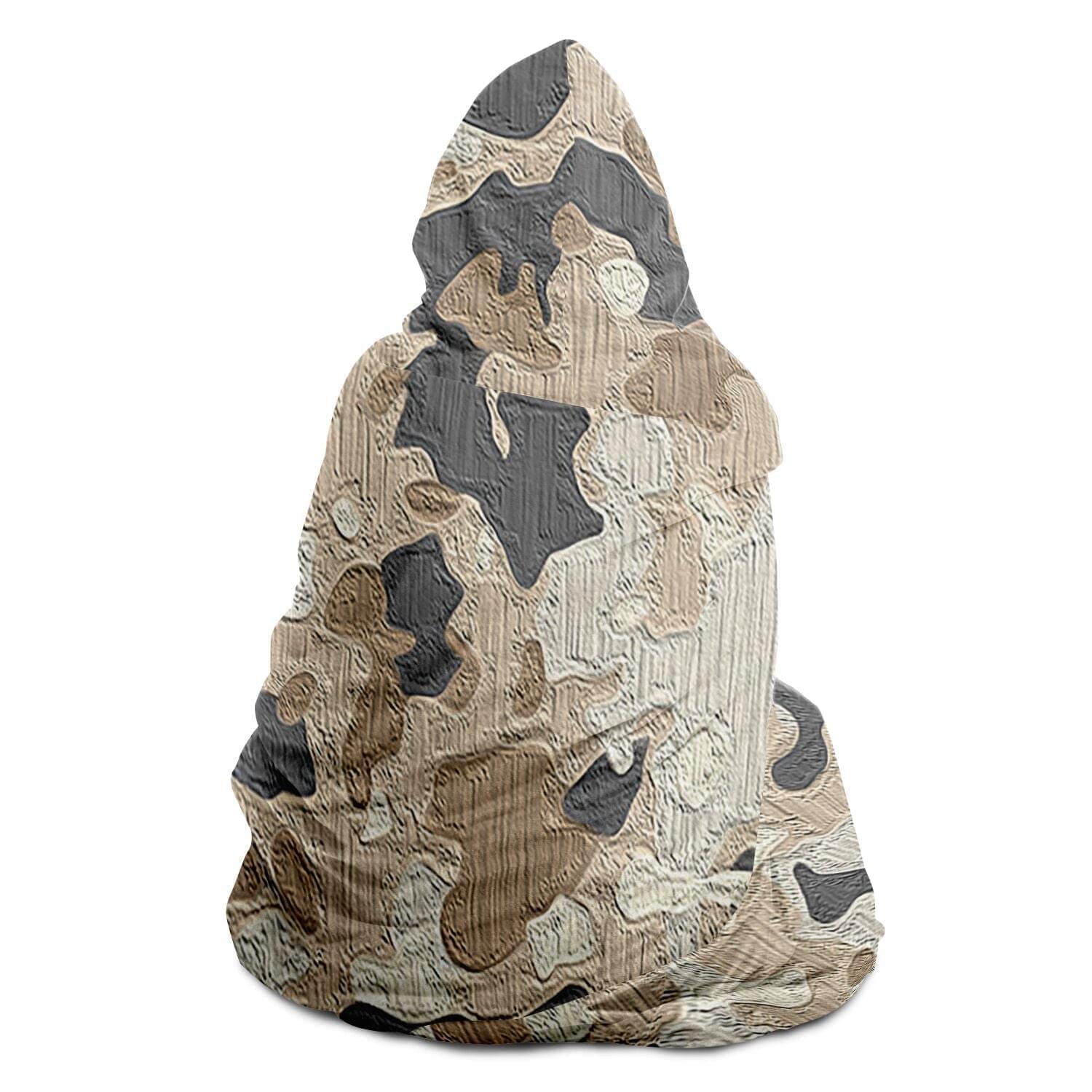 Camouflage Beige Hooded Blanket for camping HOO-DESIGN.SHOP