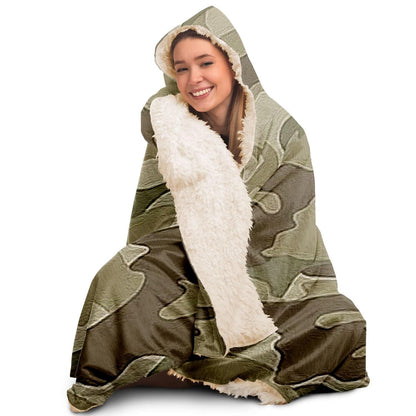 Camouflage for camping Hooded Blanket HOO-DESIGN.SHOP