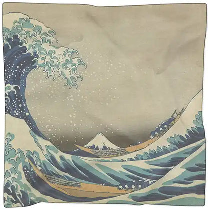 Katsushika Hokusai The Great Wave Square Chiffon Scarf