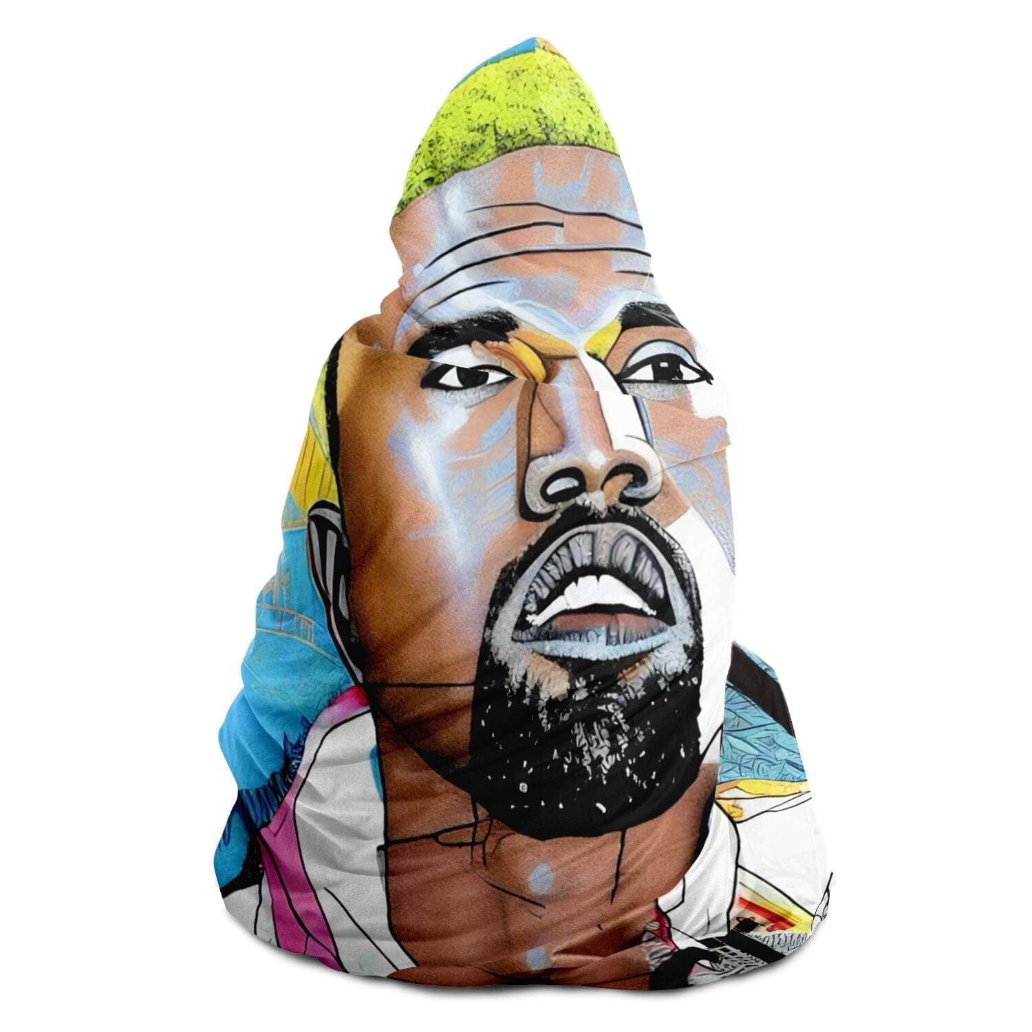 Kanye West Drawing Hooded Blanket HOO-DESIGN.SHOP