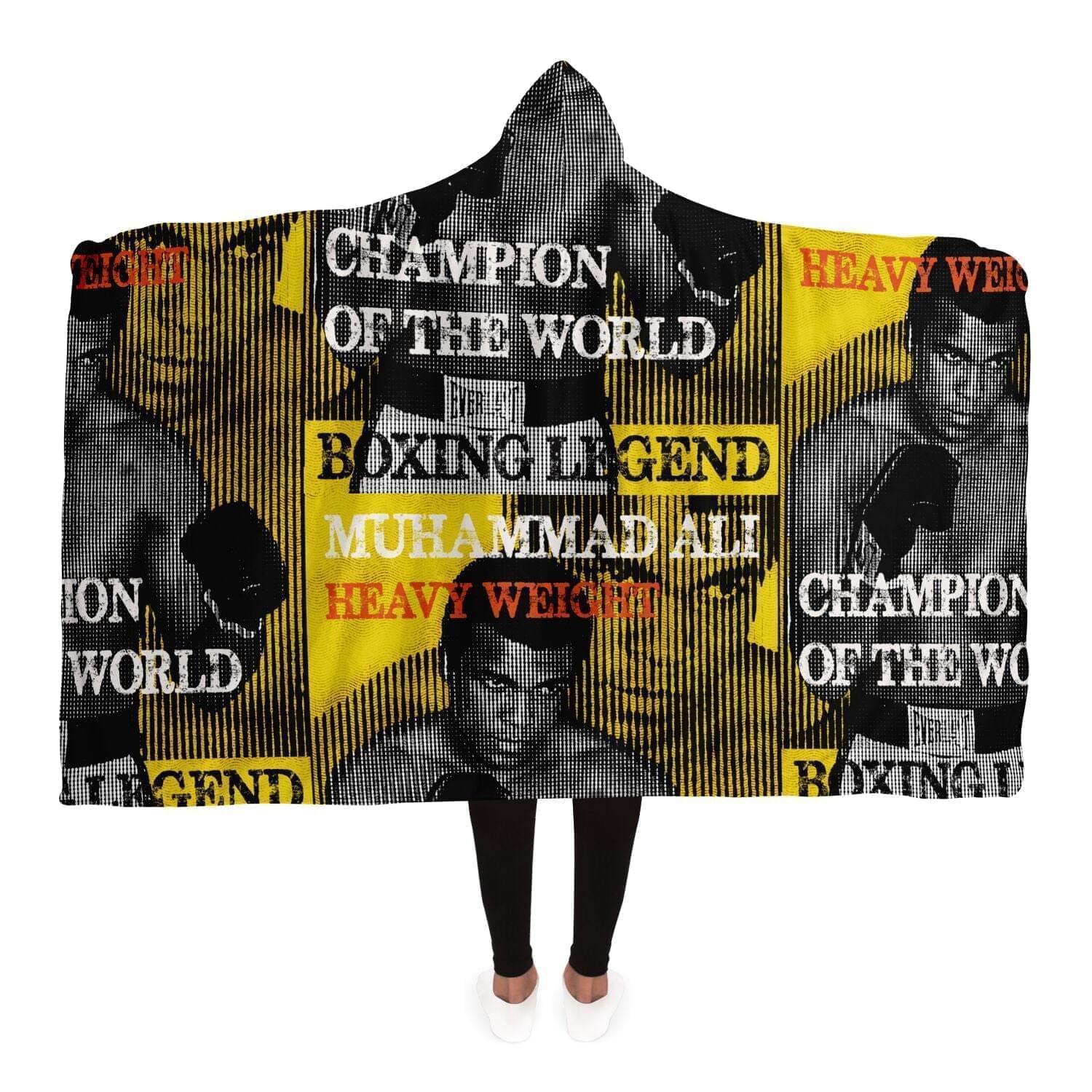 Muhammad Ali Boxing Legend Hooded Blanket HOO-DESIGN.SHOP