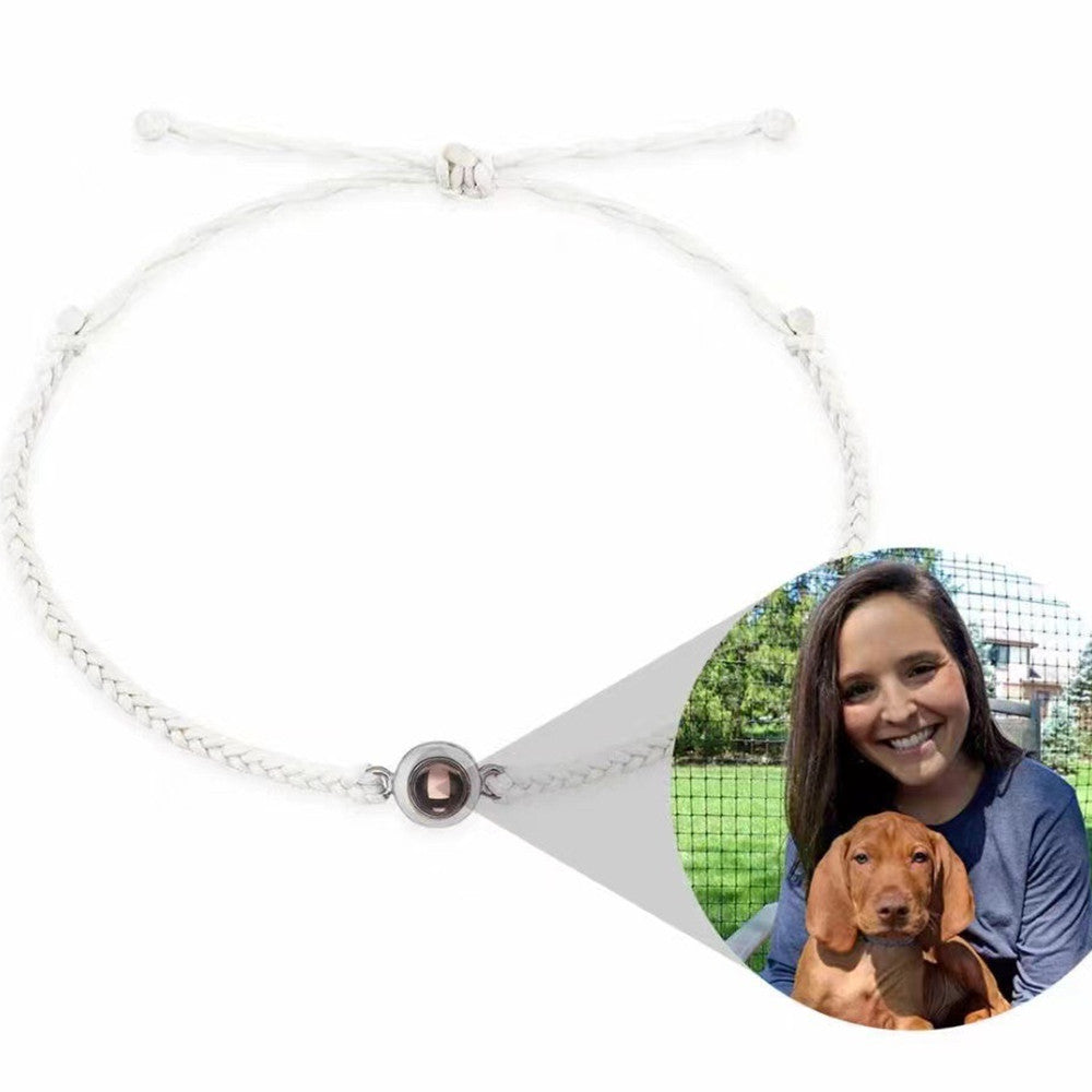 Personalized Photo Projection Rope Bracelet-Custom Couple Jewelry Mother's Day Gift LUZGRAPHICJEWELRY