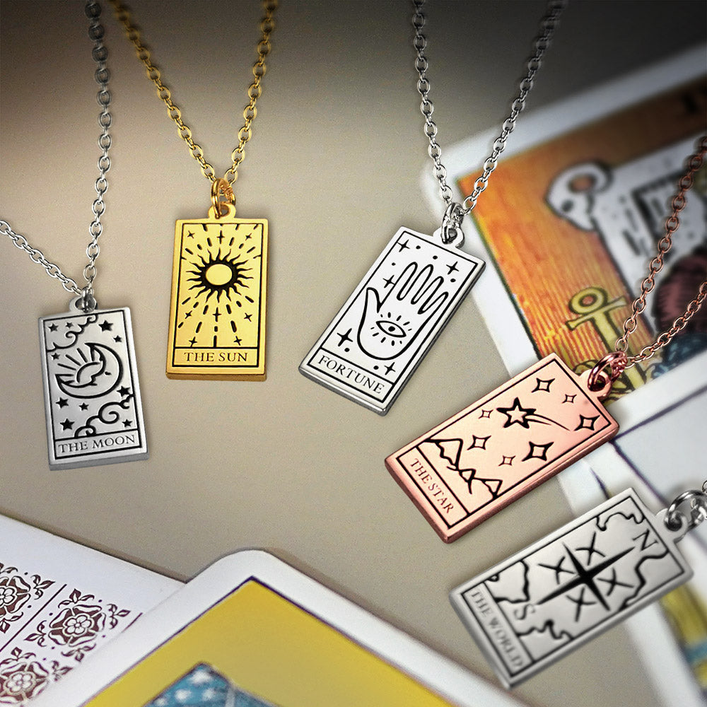 Personalized Tarot Card Necklace Sterling Silver ideaplus
