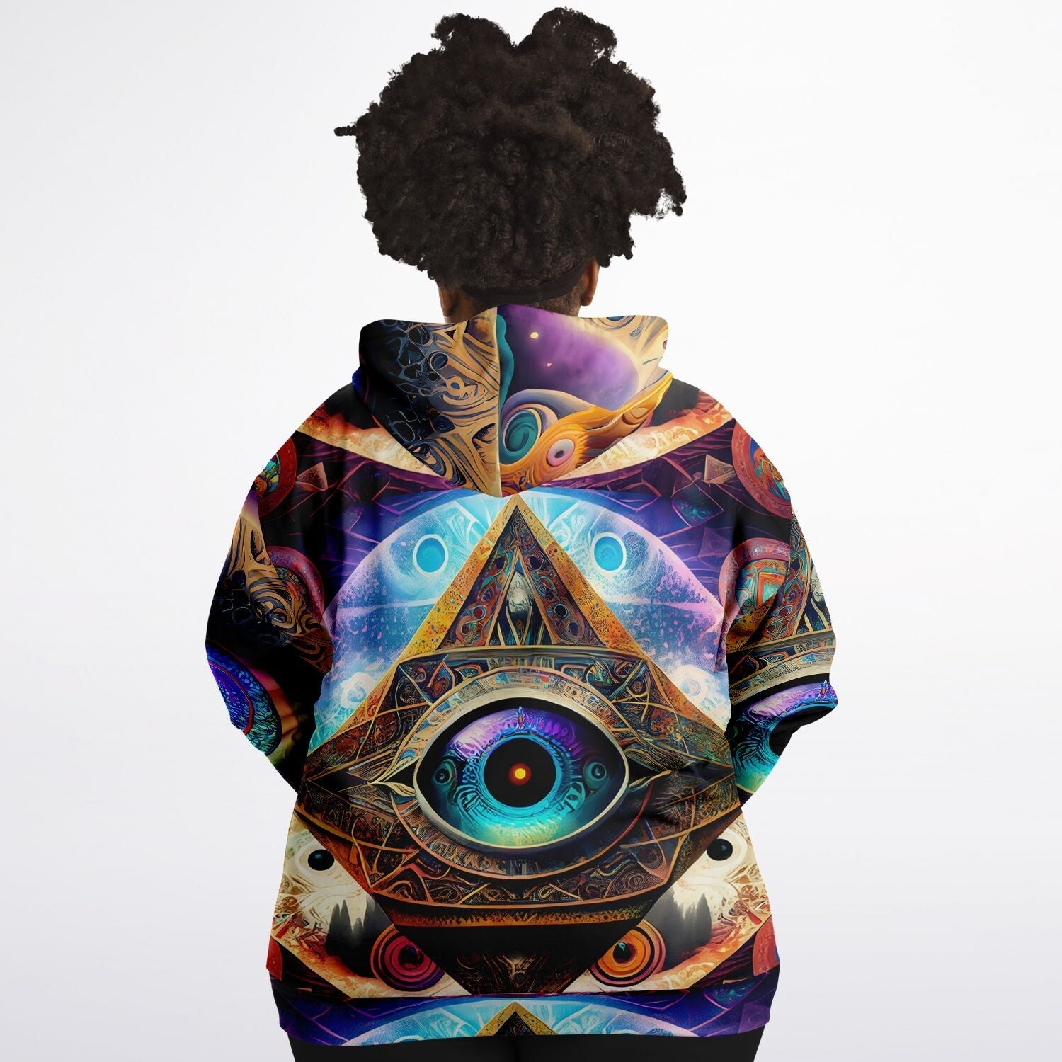 Psychedelic Art Underground Rave Aesthetic Cosmic Eye Plus-size Ziphoodie HOO-DESIGN SHOP