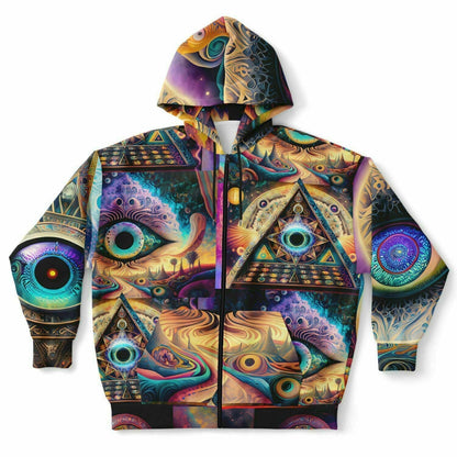 Psychedelic Art Underground Rave Aesthetic Cosmic Eye Plus-size Ziphoodie HOO-DESIGN SHOP