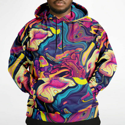 Psychedelic Trippy Colors Art Athletic Plus-size Hoodie for Rave Festival Aesthetic HOO-DESIGN.SHOP