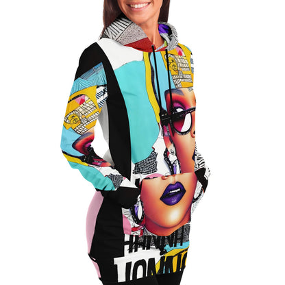Rihanna Aesthetic Outfit Athletic Longline Hoodie Birthday Gift Idea HOO-DESIGN.SHOP