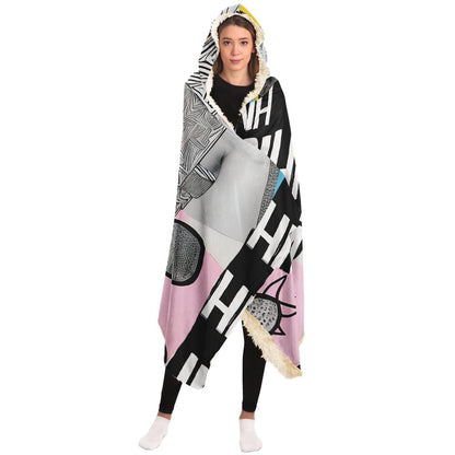 Rihanna Drawing Hooded Blanket Gift Idea HOO-DESIGN.SHOP