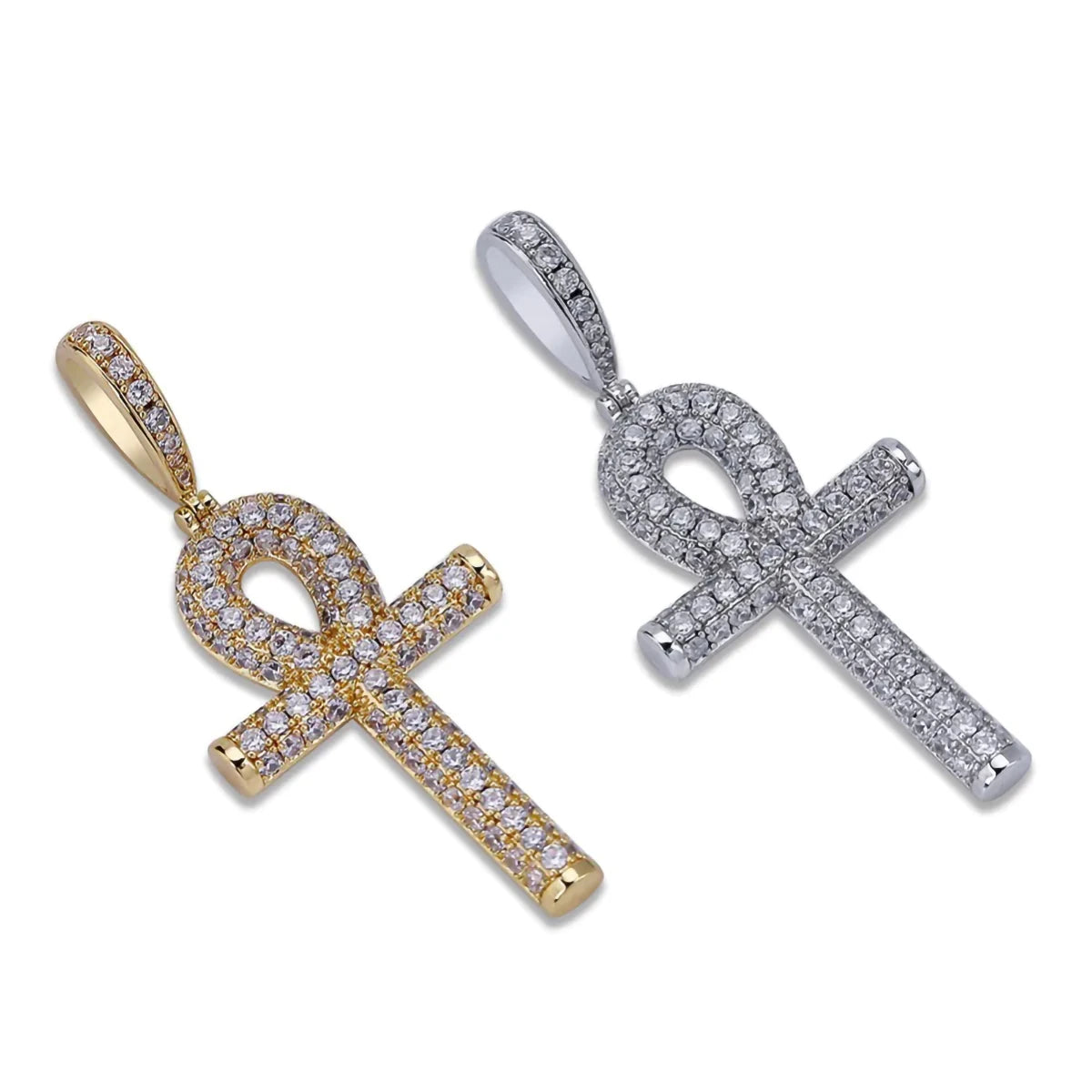 Hip Hop Moissanite Cross Pendants With Certificate Charm Jewelry 100% 925 Sterling Silver