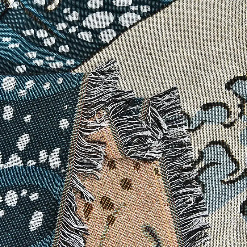 Hokusai Japanese Ukiyo-e Artist The Great Wave Off Kanagawa Sofa Blanket Throw