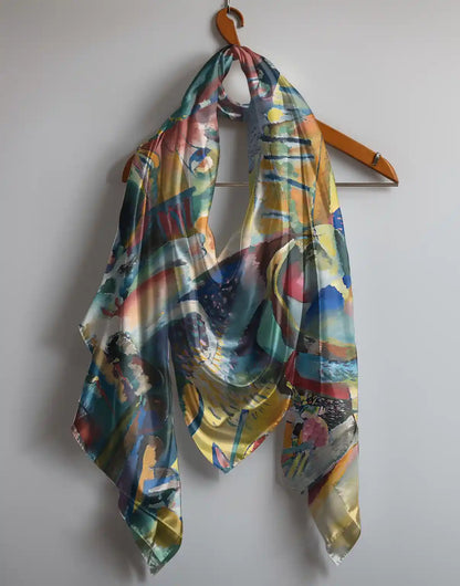 Improvisation Wassily Kandinsky Scarf Square Chiffon