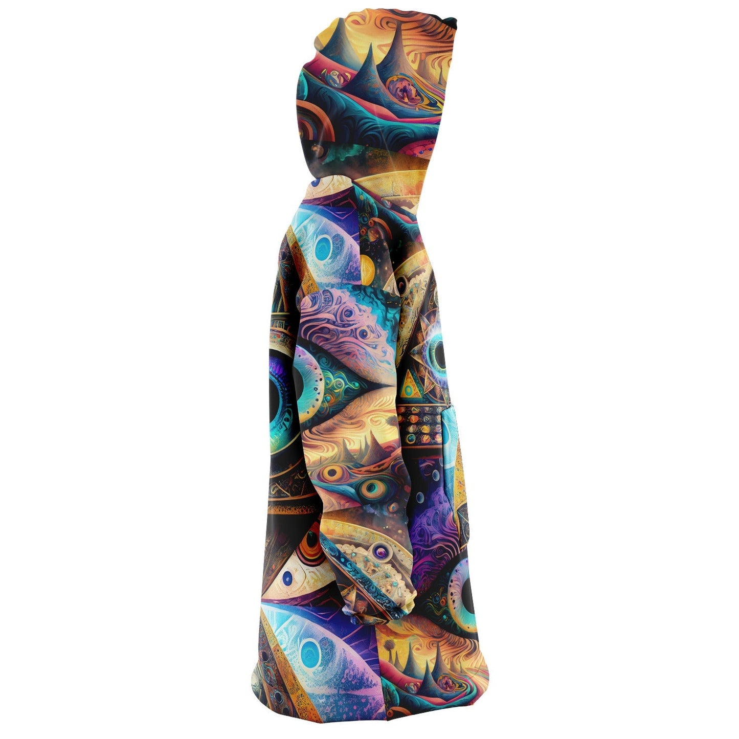 Trippy Art Underground Rave Aesthetic Cosmic Eye Snug Hoodie HOO-DESIGN.SHOP