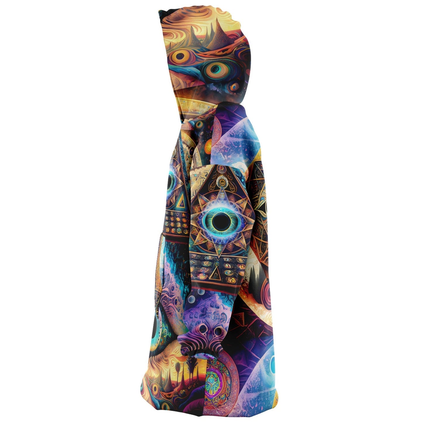 Trippy Art Underground Rave Aesthetic Cosmic Eye Snug Hoodie HOO-DESIGN.SHOP