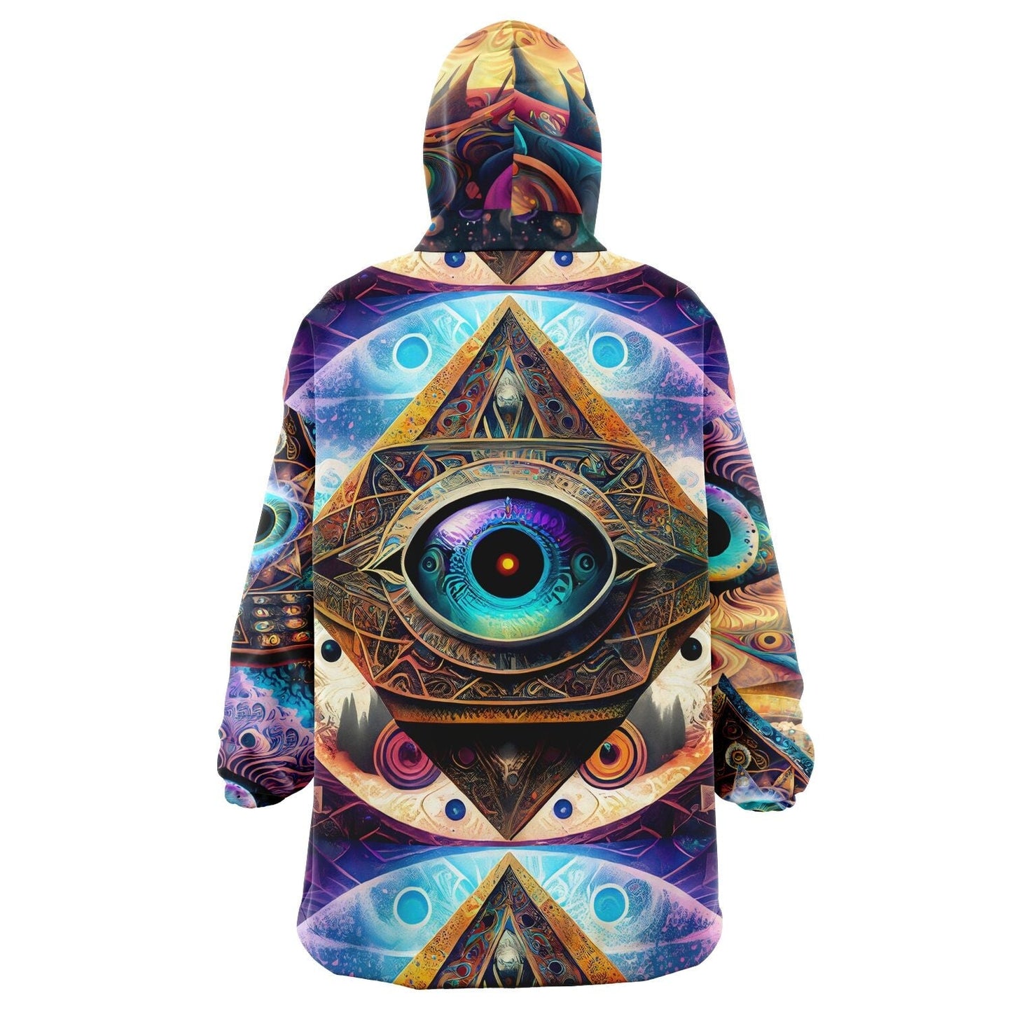 Trippy Art Underground Rave Aesthetic Cosmic Eye Snug Hoodie HOO-DESIGN.SHOP