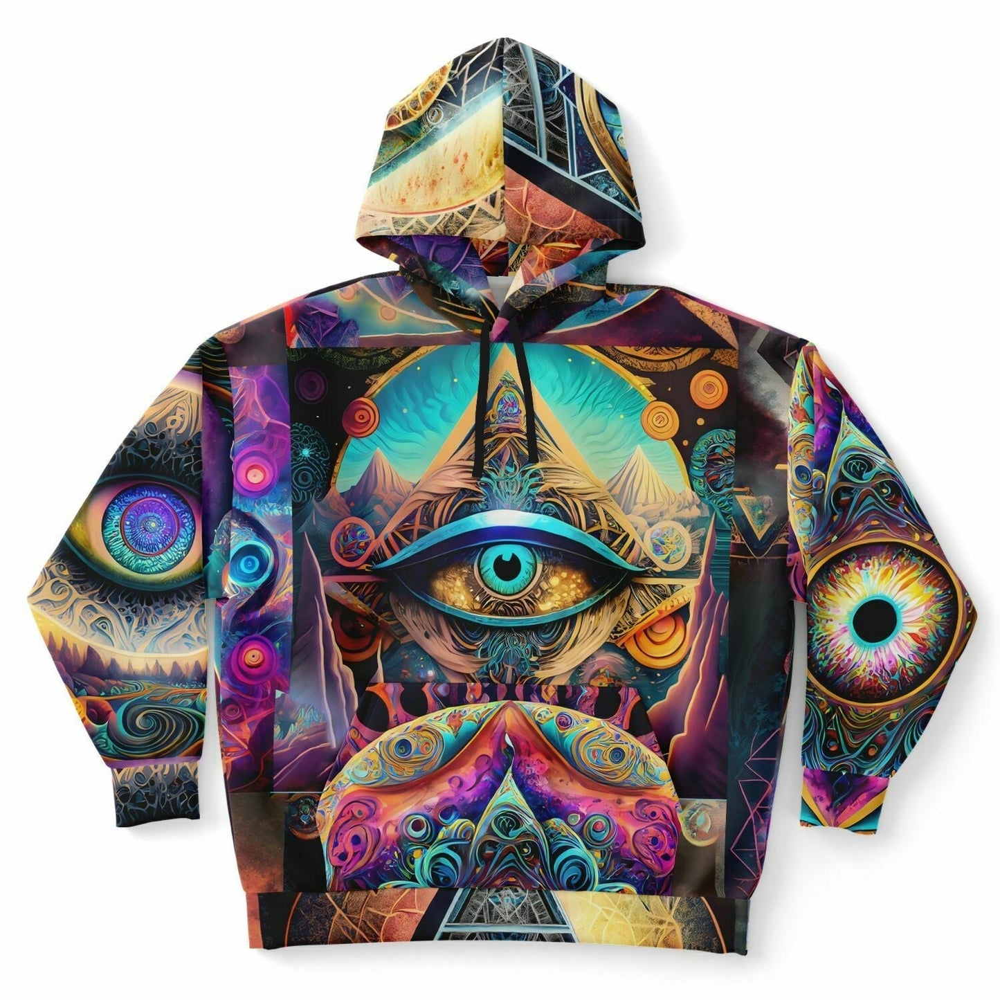 Trippy Psychadelic Cosmic Eye Athletic Hoodie! Spiritual Aesthetic Art HOO-DESIGN.SHOP